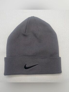 Nike Dri Fit Cuffed Knit Beanie Hat Grey (OS)